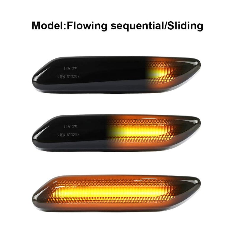 Gempro LED Front Fender Side Marker Lights Assembly Smoke Lens Turn Signal Lamp Replacement for 2011 2012 2013 2014 2015 2016 Mini Cooper R60 R61 Countryman Paceman, 2PCS - Image 2